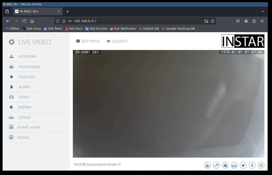 INSTAR IN-8401 2K+ 网页界面